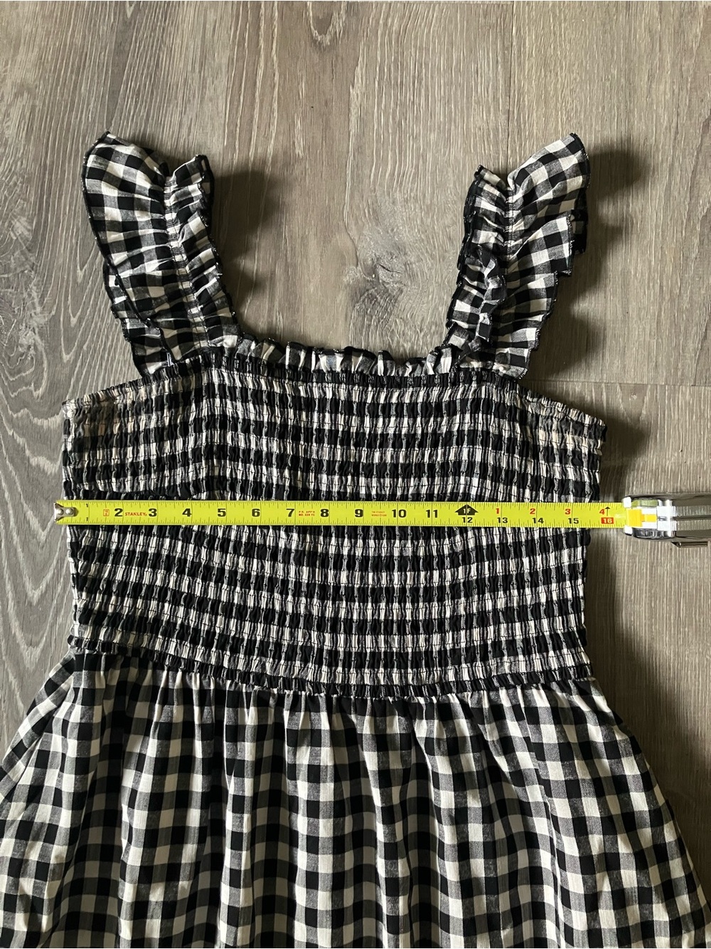 Black Gingham Midi Dress - Picture 5 of 5